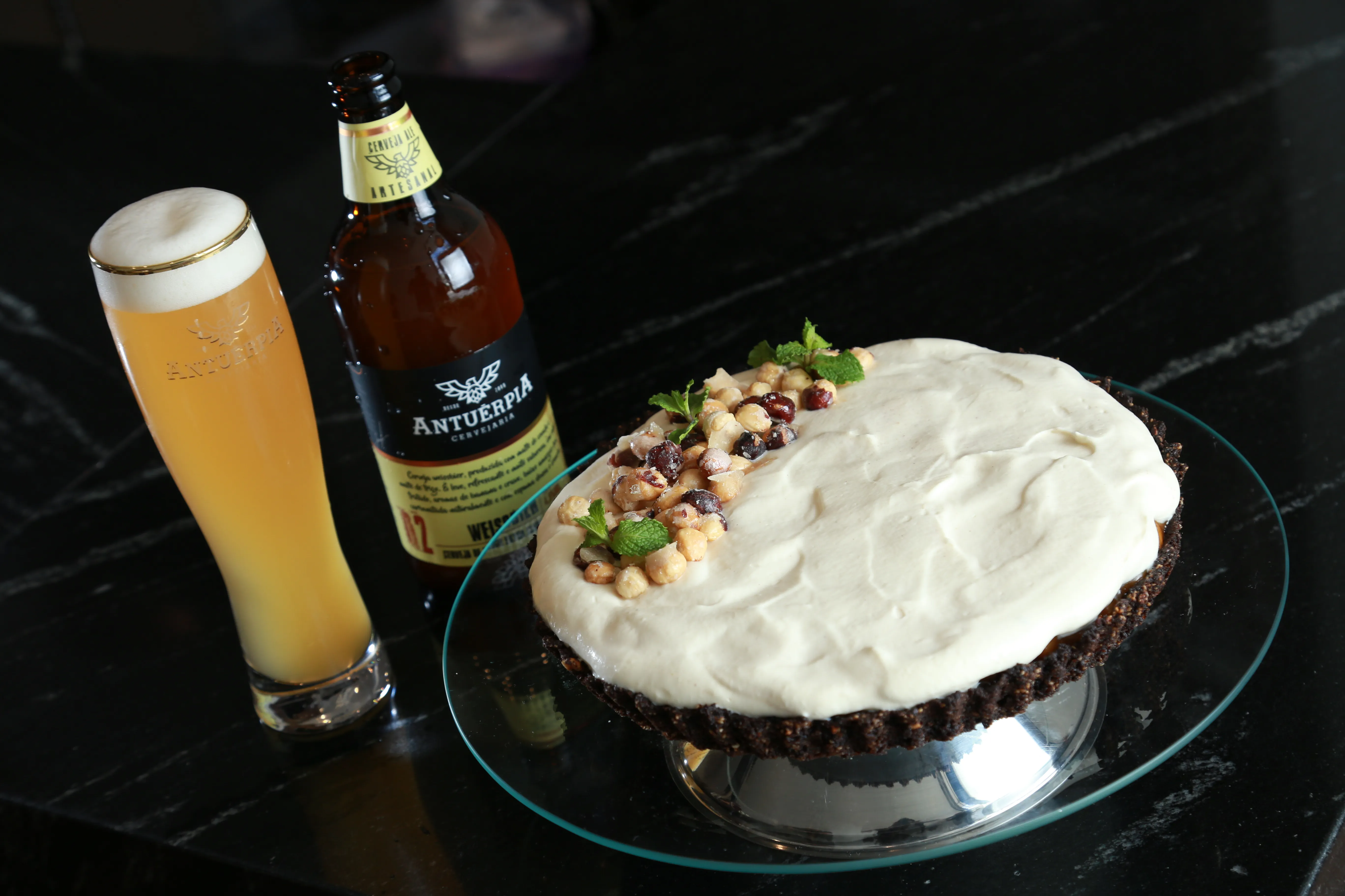 Torta de banana com Antuérpia Weissbier