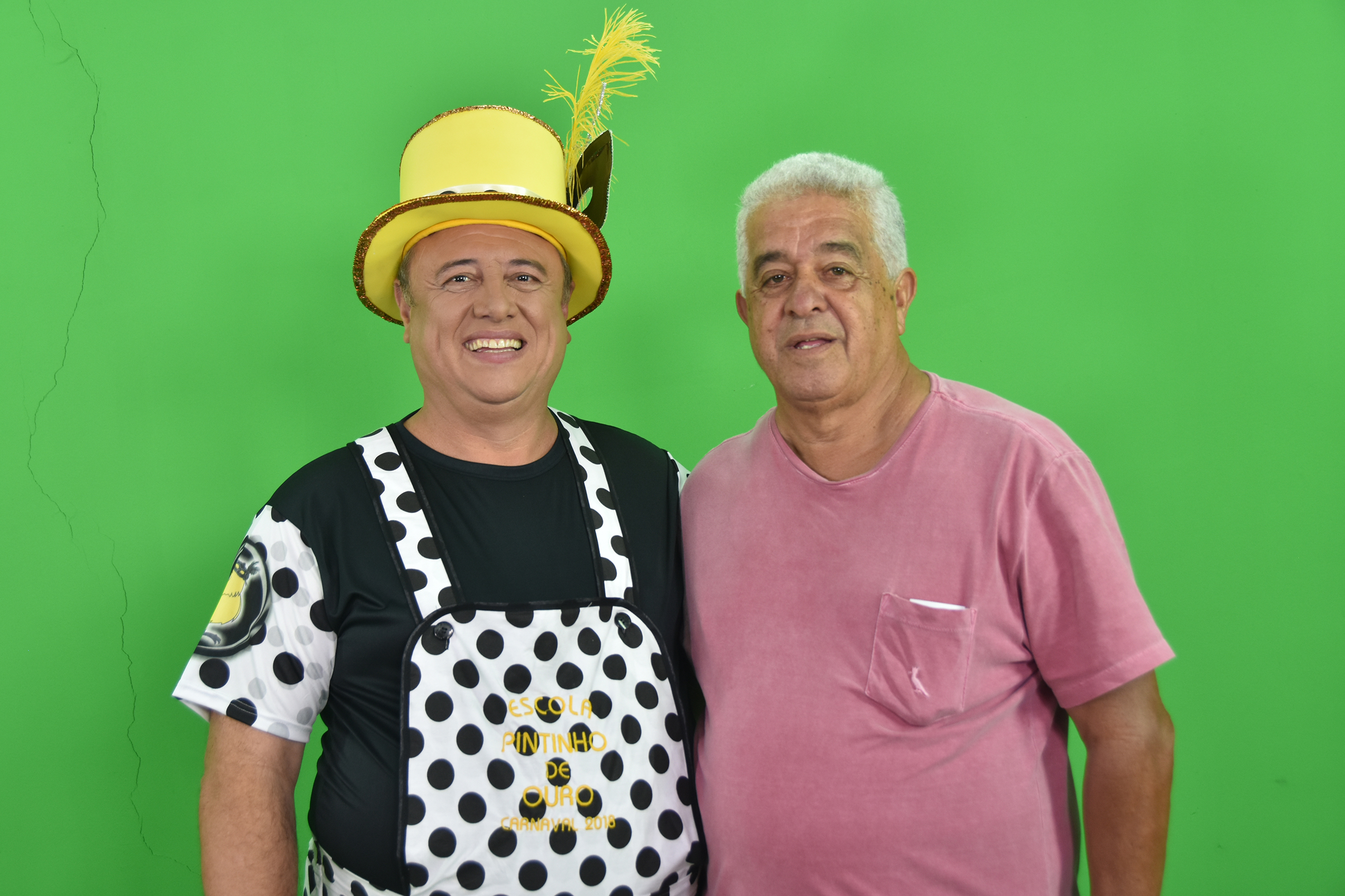 Nerso da Capitinga e o diretor de carnaval do Pintinho de Ouro, Roberto (Boizinho) Cândido 