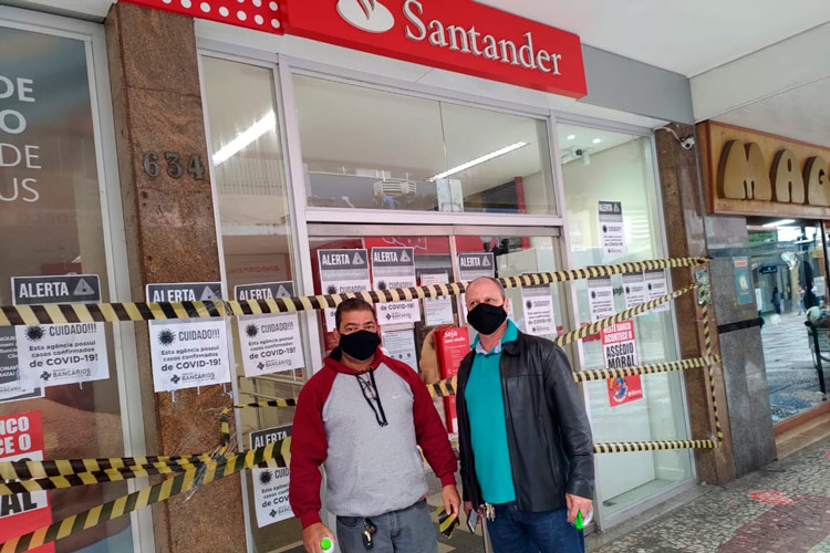 agência santander fechada