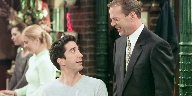 David Schwimmer e Bruce Willis - Foto: (Imagem/Friends)