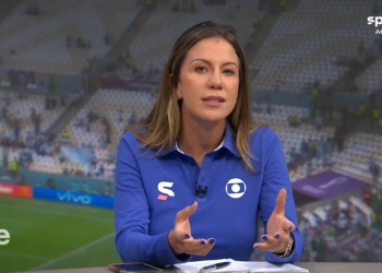 Apresentadora Barbara Coelho - Foto: Print SportV ao Vivo/Reprodução Ge