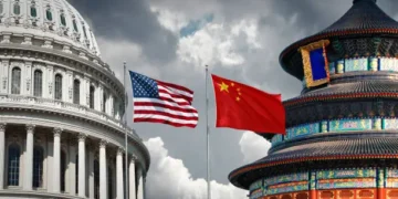 Bandeira da China e EUA - Reprodução/iStock