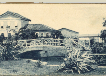 Estrutura abaixo de várias camadas de aterro é encontrada no Brasil - Imagem: Semurb/Ponte do Jardim Público, atual Praça Augusto Severo