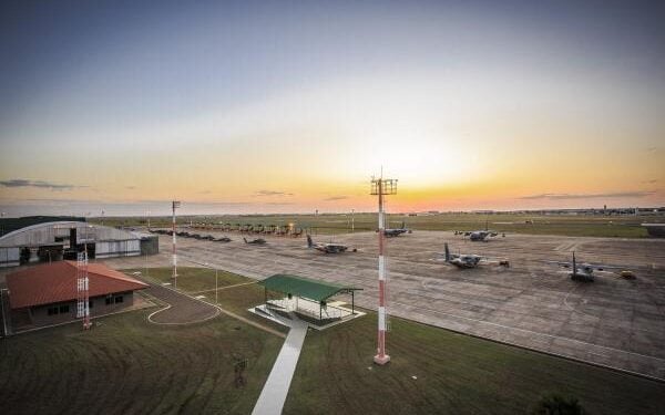 Vista aérea da BACG (Base Aérea de Campo Grande) - Reprodução