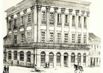 Empresa brasileira caiu após 200 anos por causa de burocracia - Imagem: Pintura sede do Banco do Brasil por Pieter Gotfred Bertichen/Brasili