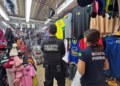 Operação da Receita Federal combate venda de produtos falsificados em centro comercial no Santuário Nacional de Aparecida — Foto: Receita Federal/Divulgação