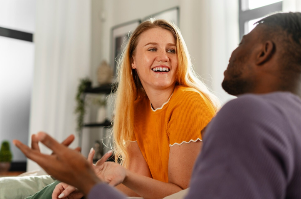 conversa diálogo feliz