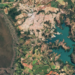 Imagem vista de cima da Serra de Caldas, divulgada pela Nasa • NASA/Wanmei Liang/ USGS