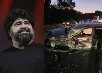 Fabiano Menotti sofre acidente a caminho de show no Rio de Janeiro - Imagem: Divulgação/Redes Sociais e Corpo de Bombeiros