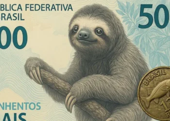 Nota de R$ 500 é lançada com imagem de preguiça? - Imagem: Reprodução/Redes Sociais