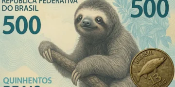 Nota de R$ 500 é lançada com imagem de preguiça? - Imagem: Reprodução/Redes Sociais