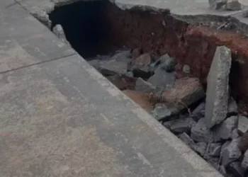 Túnel de 50 metros que chegaria a agência - Reprodução