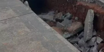 Túnel de 50 metros que chegaria a agência - Reprodução
