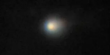 Cometa "estrangeiro" é registrado por telescópio - Imagem: Divulgação/ Observatório Gemini/ NOIRLab /NSF/AURA/K. Meech (IfA/U. Havaí) Processamento: Jen Miller, Mahdi Zamani (NSF/NOIRLab)