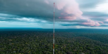 Poeira foi identifica por torre de pesquisa na Amazônia — Foto: Divulgação