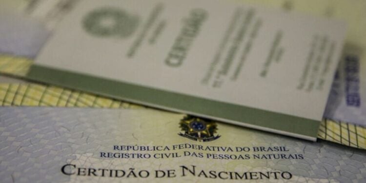 Certidão de nascimento - Reprodução