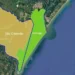 Área circulada em azul mostra território de São Cristóvão (SE) se chocando ao território de Aracaju
Imagem: Reprodução