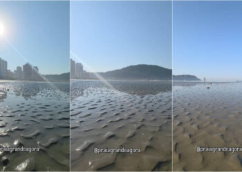 Fenômeno inédito secou o mar no Brasil: “Todos ficaram preocupados” - Imagem: Reprodução/Instagram/@praiagrandeagora