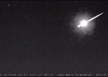 Chuvas de meteoros foram observadas em vários estados brasileiros - Imagem: Divulgação/Bate-Papo Astronômico/Bramom/Santa Maria Tecnoparque