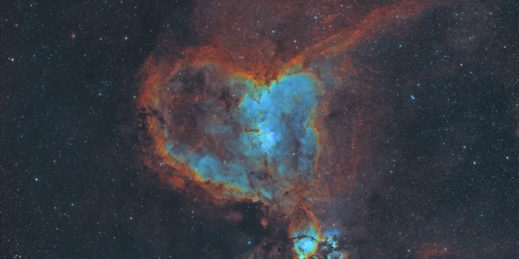 Nebulosa do Coração com a paleta de cores Foraxx  • Ronald Brecher