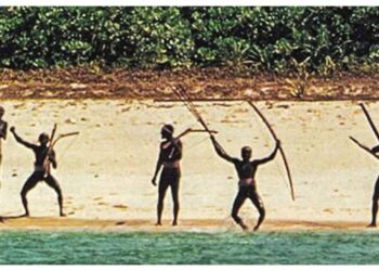 Nativos da Ilha Sentinela do Norte - Reprodução