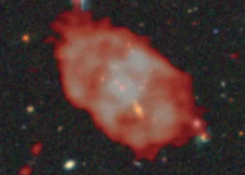 Dois anéis circulares de rádio desconhecidos são vistos no espaço - Imagem: Divulgação/RAD@home Astronomy Collaboratory (Índia)
