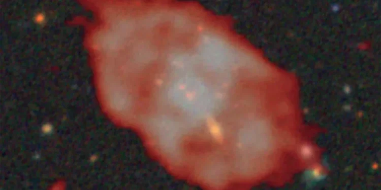 Dois anéis circulares de rádio desconhecidos são vistos no espaço - Imagem: Divulgação/RAD@home Astronomy Collaboratory (Índia)