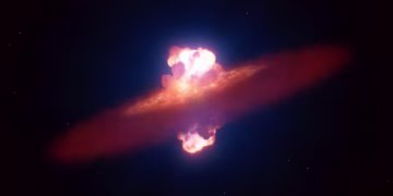 Ilustração mostra estrela explodindo no final de seu ciclo de vida, fenômeno chamado supernova. — Foto: ESO/L. Calcada/Divulgação via REUTERS