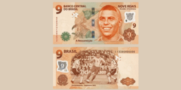 Nota de R$ 9 com rosto de Ronaldo Fenômeno? Confira se é real ou fake news - Imagem: Reprodução/Redes Sociais