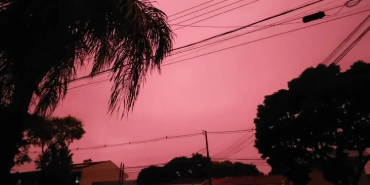 Céu rosa