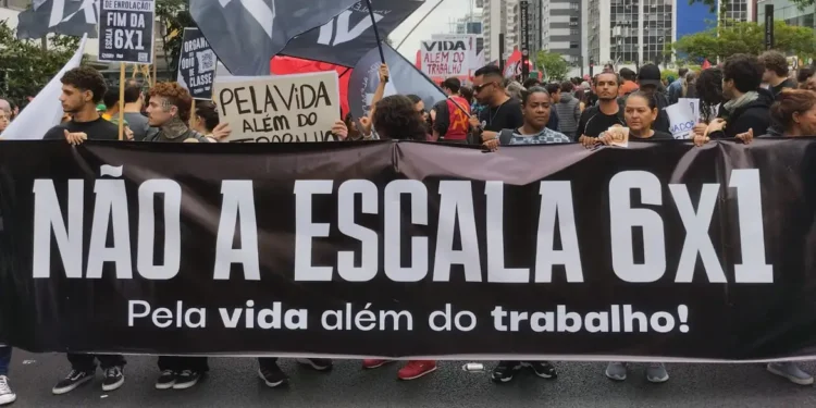 protesto contra a escala 6x1