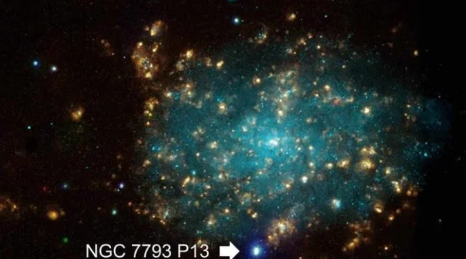 (crédito: NASA/CXC/Univ of Strasbourg/M.Pakull et al; ESO/VLT/Univ of Strasbourg/M.Pakull et al; NOAO/AURA/NSF/CTIO 1.5m)