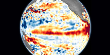 Fênomeno El Niño capturado pela Nasa  • Sentinel-6 Michael Freilich/Nasa