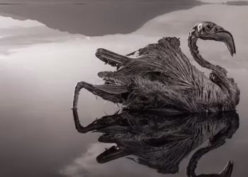 Lago Natron. — Foto: Reprodução/Instagram/@nickbrandtphotography