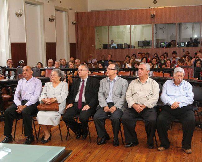 da esquerda para a direita francisco (filho de francisco pinheiro) genny reihn (viuva de jair) jorge berg (filho de nery de mendonca) peralva junior (filho de peralva) orlandsmith riani (filho de riani) e waldecyr martins