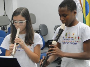 DIVULGAÇÃO Alunos das oficinas de música vão fazer primeira apresentação nesta quarta-feira