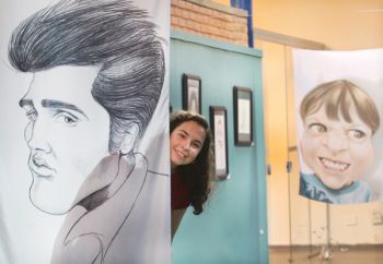 FELIPE COURI Lu Freesz expõe no CCBM caricaturas produzidas por ela a partir de 2008