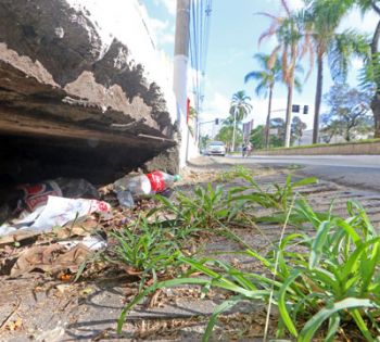 Equipamento obstruído na Rio Branco, no Alto dos Passos