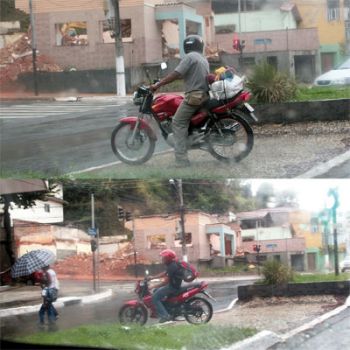 FOTOS FERNANDO PRIAMO/12-11-14 Flagrante aconteceu na Avenida Itamar Franco, onde condutor comete infração, sendo seguido por outro, que passou logo após pedestres cruzarem a pista