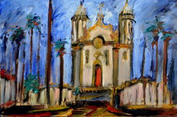 Pintura da Igreja de São Francisco de Assis, de São João del-Rei, em mostra sobre Aleijadinho