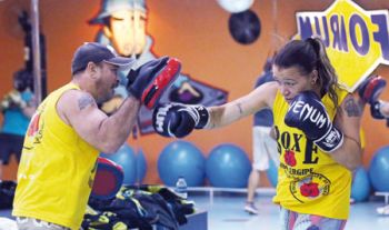 Beatriz treina com o pai,  o campeão brasileiro Sergipe