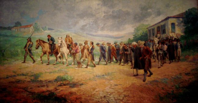 'Jornada dos Mártires', de Antônio Parreiras, retrata a passagem dos inconfidentes em Matias Barbosa