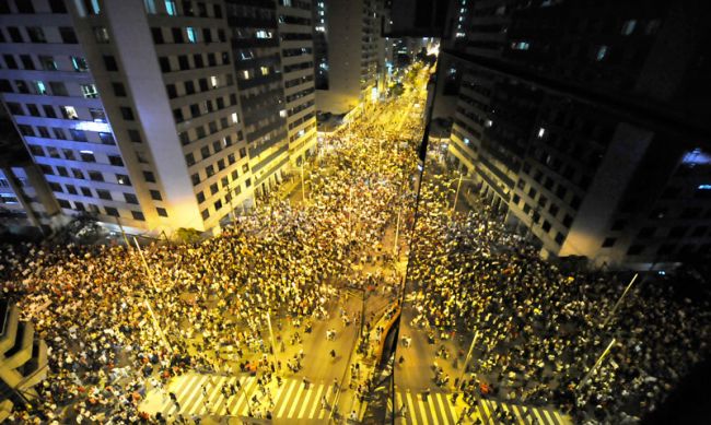 Manifestantes cumpriram trajeto programado
