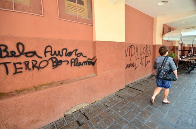 Marcas foram percebidas na manhã desta terça (9)