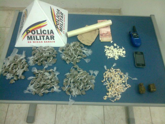 Divulgação PM Entorpecente foi encontrado no Bairro Jóquei Clube