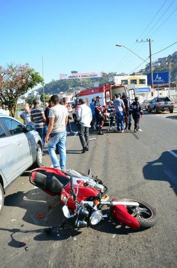 Motociclista foi encaminhado ao HPS