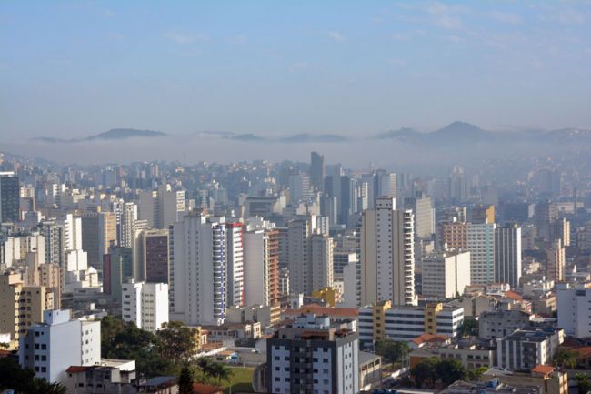 Vista do alto do Granbery nesta manhã