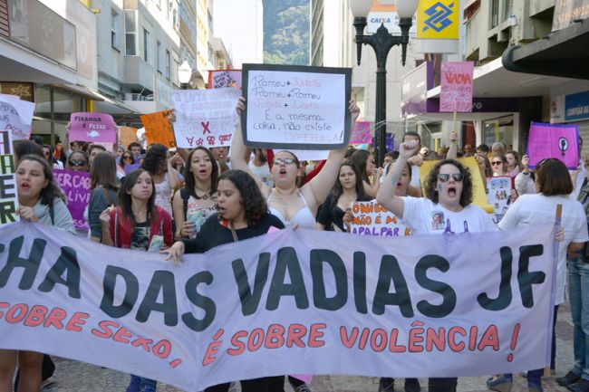 Grupo percorreu o Calçadão da Rua Halfeld