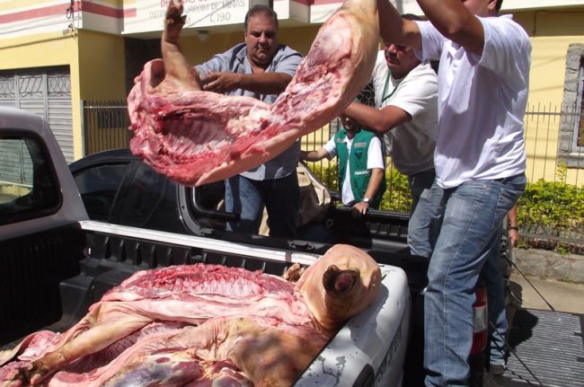 Carnes foram levadas para o aterro sanitário de Bom Jardim de Minas