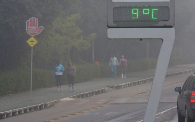 Termômetos marcaram 9 graus nesta manhã